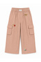 Tiny Stories Gabardine Cargo Pants with Wide-Legged Design - Salmon - 4
