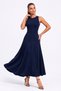Women's Minimalist Design A-Line Suede Fabric Dress - 3