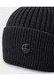 Unisex Viscose Corded Fabric Fold-Over Winter Beanie with Logo - 3