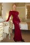Rochie maxi, vișiniu - 4