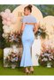 Rochie maxi, albastru - 2