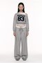 Ribbed Knit Women's Sweatpants with Shaping Panel PNT02439 Heather Gray