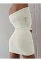 Rochie mini, alb - 2