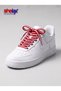 Flat Smart Shoelaces - Red and White Stripes