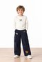 Tiny Stories Gabardine Cargo Pants with Wide-Leg Fit - Midnight Blue