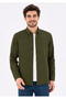 Men's Khaki Long Sleeve Basic Shirt - 4