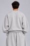 Oversized Sweatshirt with Wide Sleeves and a Crew Neck, S–12XL, Gray - 5