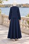 TWO-STRAND SET WITH ZIP DETAIL—NAVY BLUE - 4