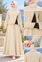 TWO-STRAND SET WITH ZIP DETAIL—BEIGE - 4