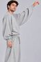 Oversized Sweatshirt with Wide Sleeves and a Crew Neck, S–12XL, Gray - 3