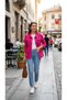 Women's Safari Jacket with Pocket Detail and Snap-Fastened Closures, Long-Sleeved, Collared, and with Collar Detail and Sleeve Details - 4