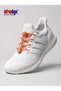 Smart Shoelace with Round Spring Clip Lock - Mottled Orange