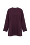 Burgundy - Modal Fabric Tunic with Side Slits BURGUNDY