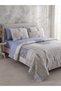 Double-Size Patterned Pique Bedspread Set and Bedspread Set - Gray Leaf Pattern - Includes Bed Sheet - 4-Piece Set"