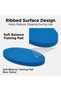 Soft Stability Trainer Balance Pad, Blue, Oval Non-Slip Ribbed Surface for Single-Foot and Double-Foot Balance Exercises, Lightweight Portable Training Pad with Instruction Manual - 2