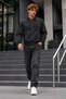 Men's Black Everyday Raincoat with Zipper - 2