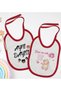BK Kids Uncle-Printed Red Bib Set of 2 - 1