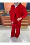 Red Quq Set with Shoulder Shawl - 5