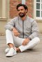 Men's Transitional Casual Stone-Patterned Raincoat - 6