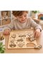 Montessori Find-and-Match Puzzle Educational Toys Matching Wooden Vehicles Puzzle Ages 2–6 Turkish