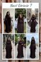Women's Chiffon Maxi A-Line Ruffled Sleeved Evening Dress—Navy, Brown, Aqua, Burgundy - 8
