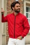 Men's Transitional Casual Red Raincoat - 4