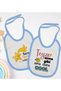 BK Kids "Auntie" Design Blue Baby Bib Set of 2 - 1
