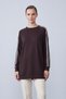 Dark Coffee - Lace Sleeve Detail Tunic, Dark Coffee - 2