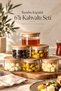6-Piece Glass Breakfast Set & Storage Container - Leak-Proof Silicone-Lined Bamboo Lid, 365 mL