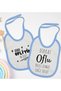 BK Kids Oflu-Printed 2-Pack Blue Baby Bibs - 1