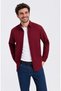 Men's Claret Red Long Sleeve Basic Shirt
