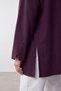 Burgundy - Modal Fabric Tunic with Side Slits BURGUNDY - 3