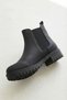 Women's Black Chelsea Boots with Elastic Sides, Thick Treaded Soles, Casual and Comfortable Short Boots - 2