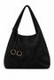 Large, loose-fitting women's shoulder bag with suede lining - 3
