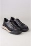 Kmc 6K3975 Genuine Leather Casual Men's Shoes, Black.
