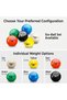 Soft Weighted Exercise Ball, 4.5 Inch Diameter, Flexible PVC Shell, Wipe-Clean Surface for Strength Training, Muscle Toning and Rehabilitation Exercises, Available in 6 Weights - 6