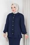Women's Mercerized Skirted Double Knitwear Suit - 4