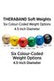 Soft Weighted Exercise Ball, 4.5 Inch Diameter, Flexible PVC Shell, Wipe-Clean Surface for Strength Training, Muscle Toning and Rehabilitation Exercises, Available in 6 Weights