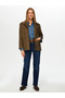 Women's Lined Brown Suede Jacket Uw26Ckt007 - 2