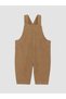 Lcw Baby Beige Velvet Baby Boy Salopet and T-Shirt Set - 2