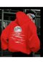 Oversized, Unprinted, 100% Cotton, 3-Thread, Back-Printed, Men's Sweatshirt with a Large Hood and a Moon Reflection Design. - 2