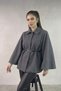 Poncho Off White Original Cashmere Cape 20260003 Dark Grey - 2