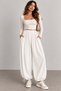 Women's Casual Shalwar Trousers with Elastic Waist and Laces