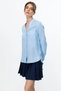 V-Neck Blue Women's Linen Shirt 03134 - 4