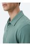 Dark Khaki Plain Cotton Blend T-Shirt - 2