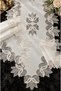 Lale 5 Piece Linen French Lace Borderless Dowry Living Room Set