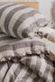 Taos Double Striped Bedding Set |   Buttoned Bohemian Set |   Bedding Set, Sheet, and 2 Pillowcases |   100% Cotton |   200X220 cm - 3