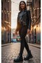 Winter Waterproof Lace-Up Women's Boots Black Comfortable Casual Shoes - 6
