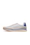 Genuine Leather Lace-Up Comfortable Casual Sneakers, White and Blue, Men's Sneakers. - 3