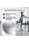 Stability Disc, Silver, 13 Inch Balance and Core Training Cushion, Pre-Inflated PVC Disc with Dual-Surface Design for Balance Exercises, Active Sitting and Fitness Training, Advanced Level 2 - 2